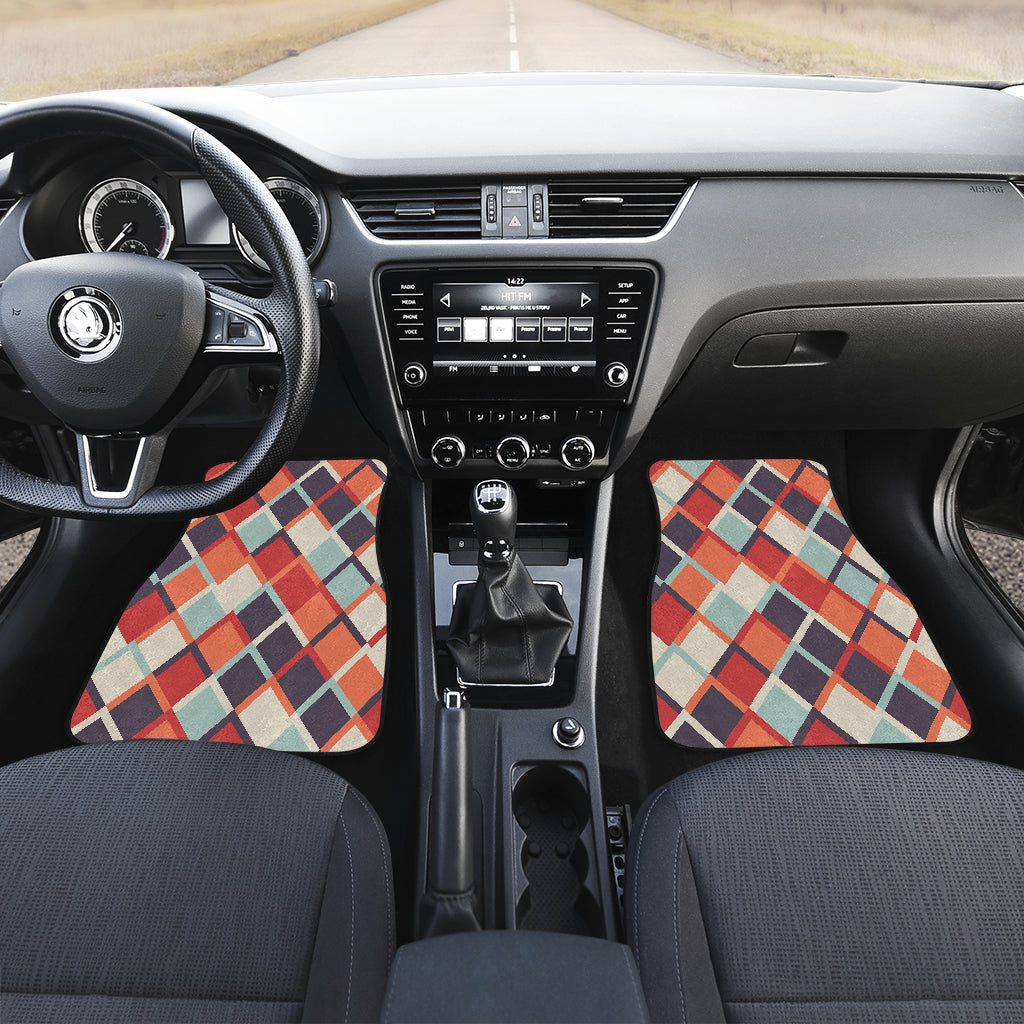 Retro Checkered Car Floor Mats