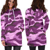 Purple Camouflage Womens Hoodie Dress