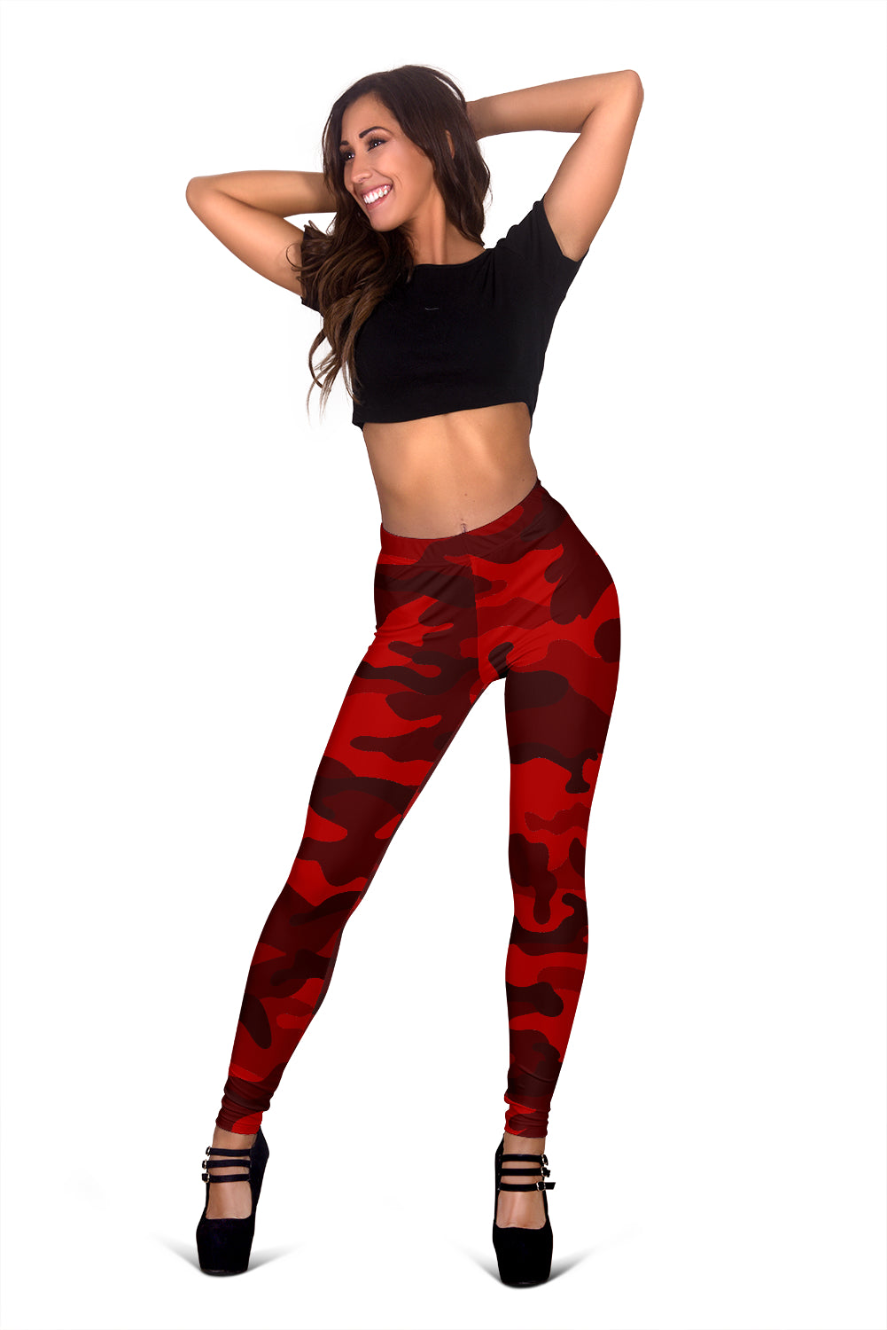 Red Camouflage Leggings