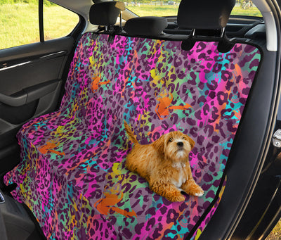 Pink Leopard Print Car Back Seat Pet Cover