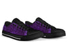 Purple Swirls Black Low Top Shoes