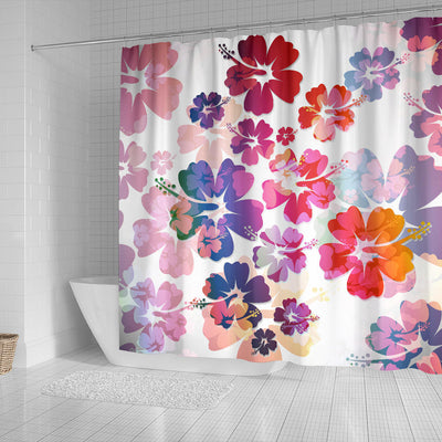 Colorful Aloha Flowers Shower Curtain