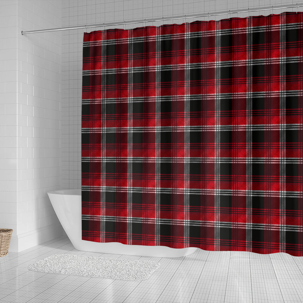 Red Plaid Shower Curtain