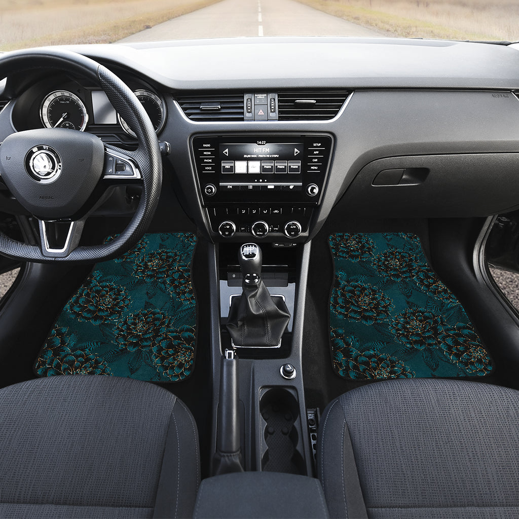 Dark Blossom Pattern Car Floor Mats
