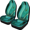 Green Marble Print Car Seat Covers