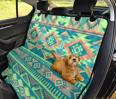 Light Green Aztec Car Back Seat Pet Cover