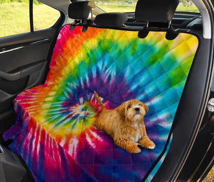 Colorful Tie Dye Print Spiral Car Back Seat Pet Cover