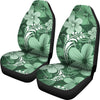 Green Aloha Flowers Car Seat Covers