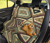 Beige Abstract Car Back Seat Pet Cover