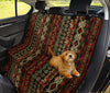 Red & Brown Boho Chic Aztec Bohemian Aztec Car Back Seat Pet Cover