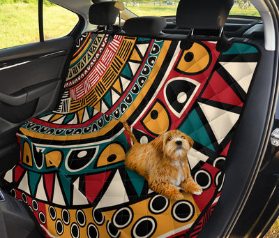Brown Tribal Mandala Car Back Seat Pet Cover