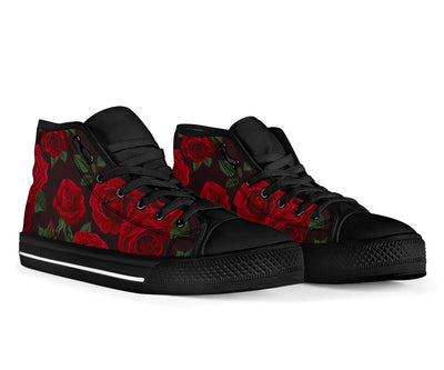 Red Roses High Top Shoes