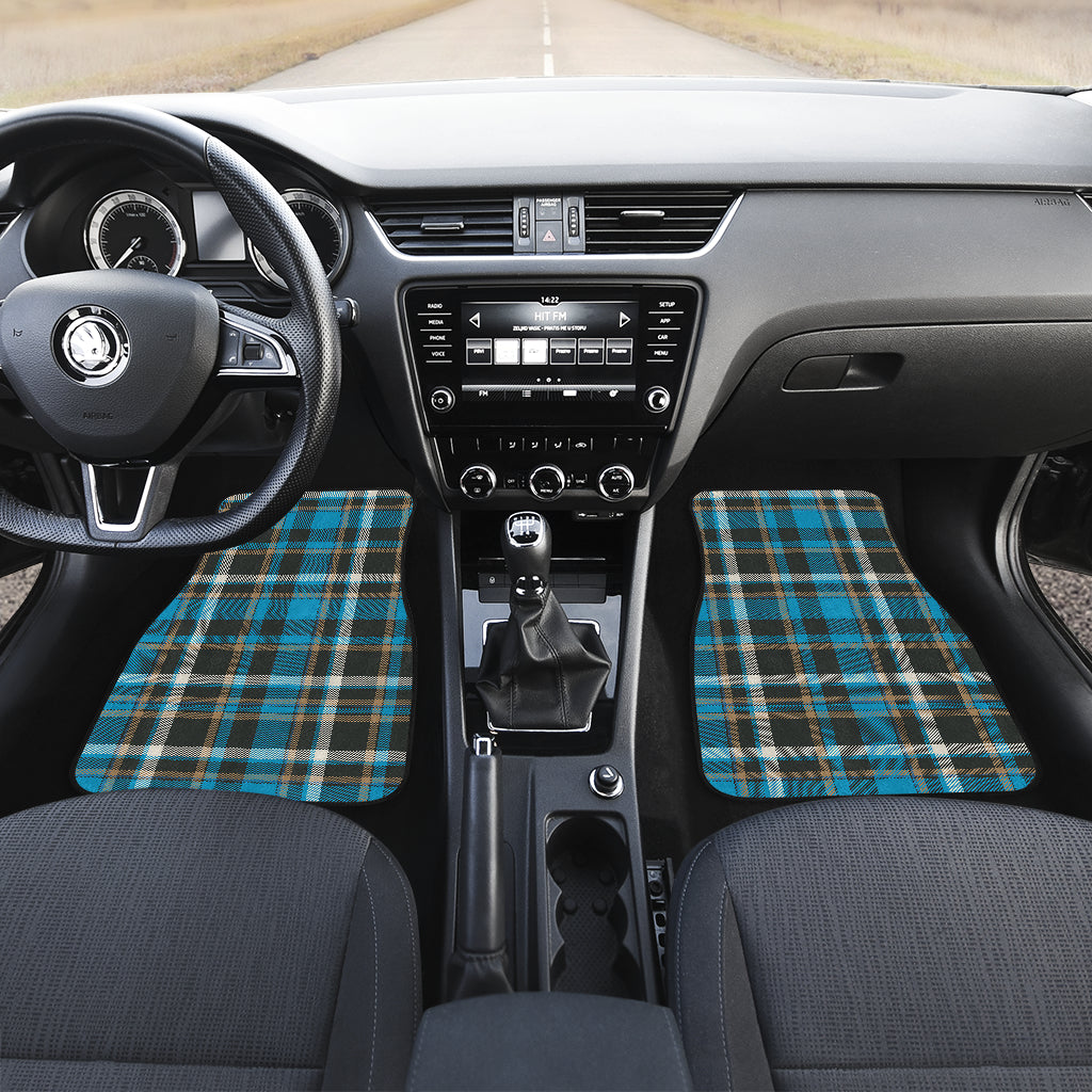 Blue Plaid Car Floor Mats