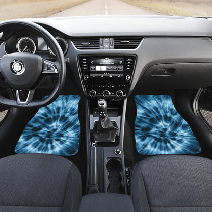 Blue Tie Dye Print Car Floor Mats