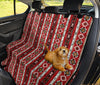 Red Ethnic Stripes Car Back Seat Pet Cover