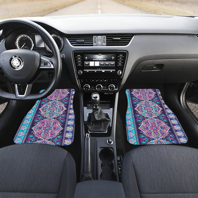 Blue Purple Persian Print Car Floor Mats