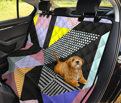 Colorful Diagonal Abstract Car Back Seat Pet Cover