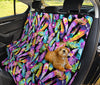 Colorful Feathers Car Back Seat Pet Cover