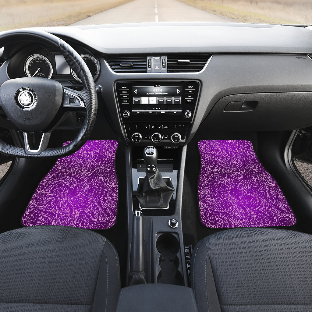Purple Elegant Decor Car Floor Mats