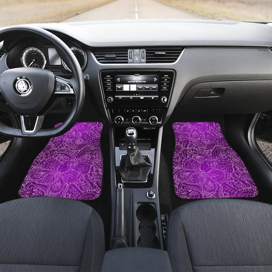 Purple Elegant Decor Car Floor Mats