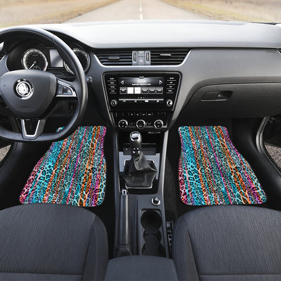 Colorful Leopard Print Car Floor Mats