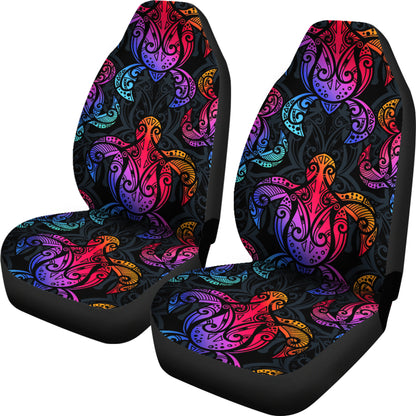 Colorful Tribal Maori Turtle Car Seat Covers