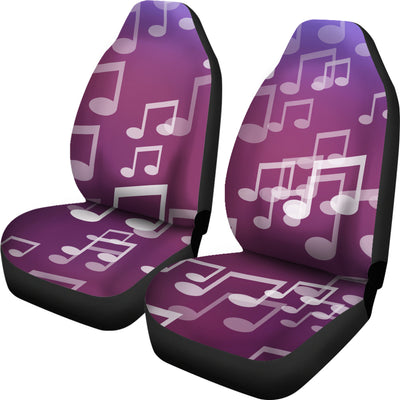Purple Musical Notes Car Seat Covers