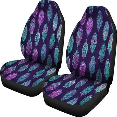 Pink & Purple Feathers Car Seat Covers