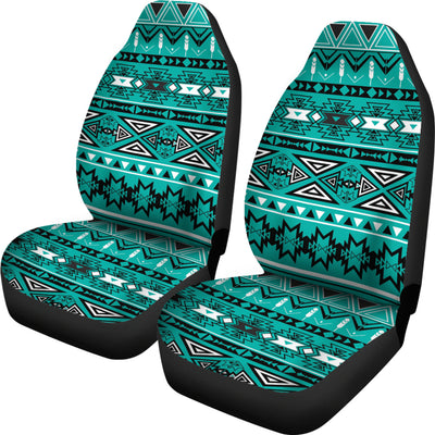 Light Green Teal Boho Aztec Car Seat Covers