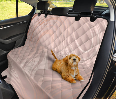 Beige Swirls Car Back Seat Pet Cover