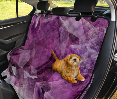 Purple Crystal Abstract Car Back Seat Pet Cover