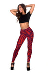 Red Tribal Leggings