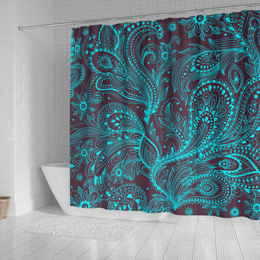 Teal Green Decor Shower Curtain