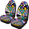 Colorful Abstract Triangles Car Seat Covers