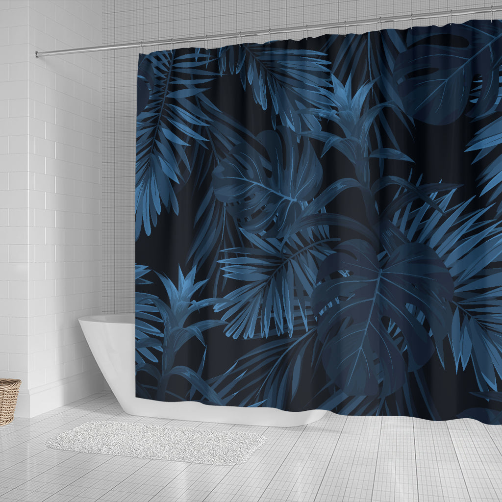 Dark Leaves Shower Curtain