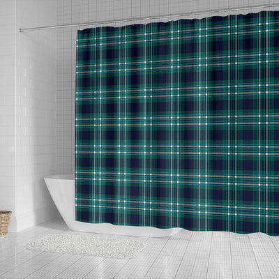 Green Plaid Shower Curtain