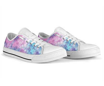 Pink & Blue Cotton Candy Tie Dye Low Top Shoes