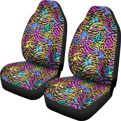Colorful Abstract Animal Print Car Seat Covers