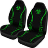 Black & Neon Green Biohazard Car Seat Covers