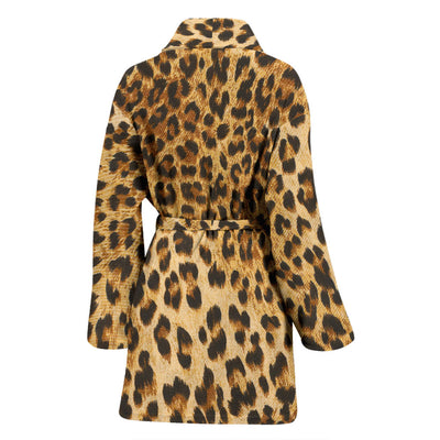 Womens Leopard Print Bath Robe