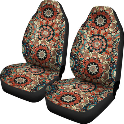 Brown Mandalas Car Seat Covers