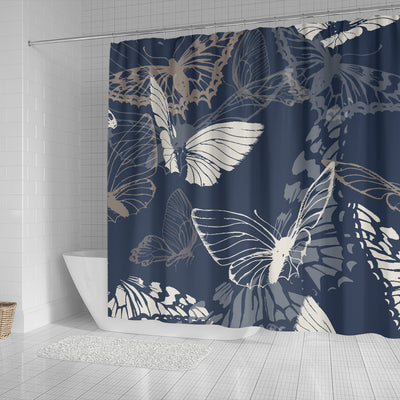Abstract Butterflies Shower Curtain