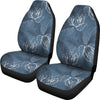 Abstract Flowers Outline Car Seat Covers