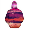 Pink Purple Abstract Stripes Hoodie