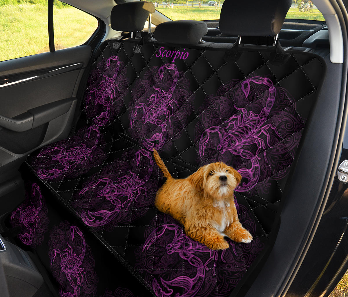 Purple Scorpio Car Backseat Pet Cover