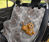 Grey Abstract Circles Car Back Seat Pet Cover