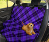 Purple Plaid Car Back Seat Pet Cover