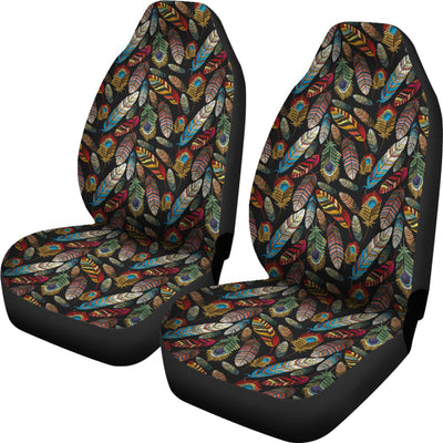 Colorful Feathers Car Seat Covers