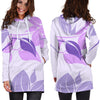 Purple Floral Womens Hoodie Dress