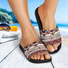 Brown Boho Chic Bohemian Aztec Slide Sandals